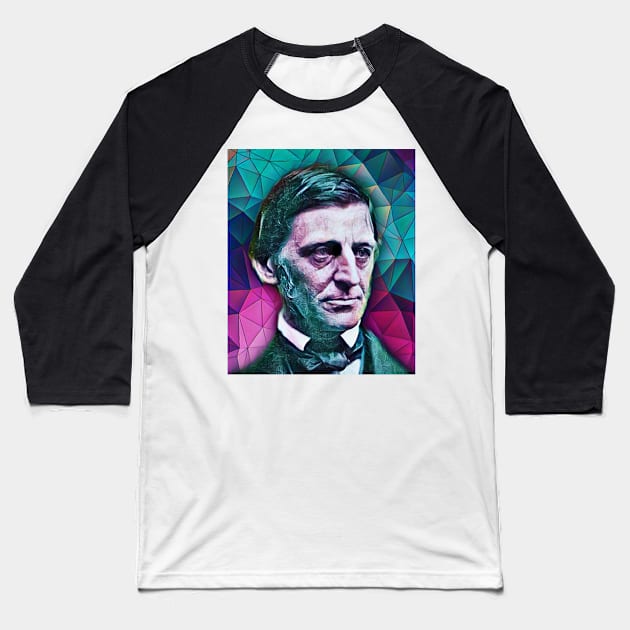 Ralph Waldo Emerson Portrait | Ralph Waldo Emerson Artwork 8 Baseball T-Shirt by JustLit